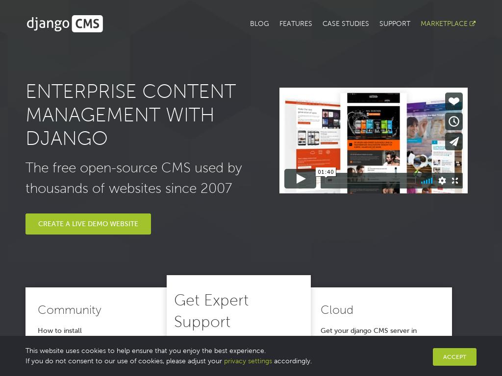 Система управления сайтом django-cms