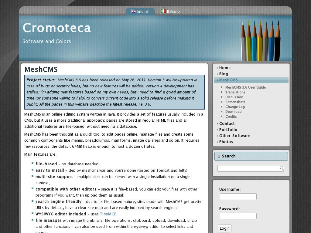 Система управления сайтом MeshCMS