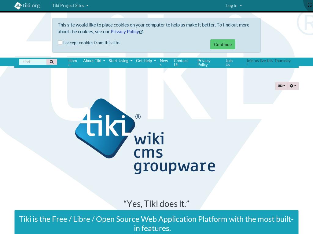 Система управления сайтом Tiki Wiki CMS Groupware